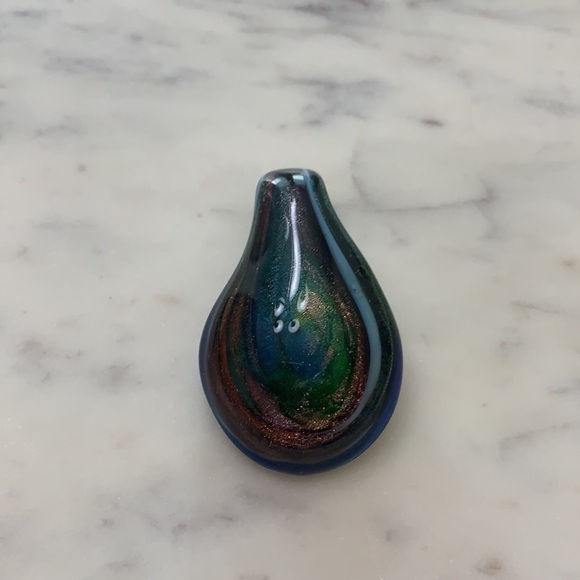 Handmade Vintage Glass Necklace Pendant - Picture 1 of 4